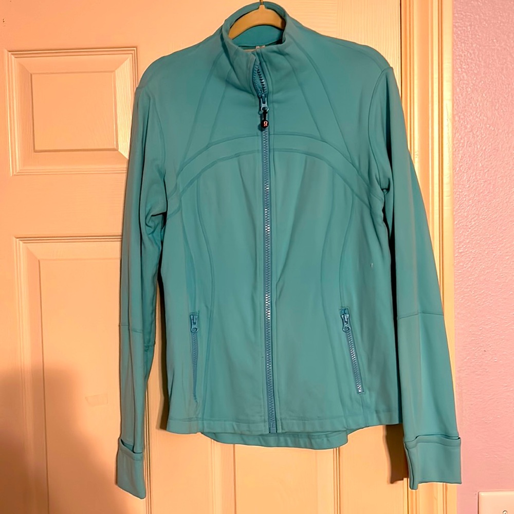 Lululemon Define Jacket Aqua Color Size 12🩵